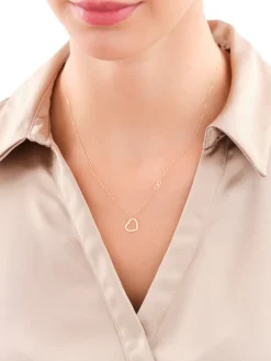 Złoty naszyjnik, ankier - nieskończoności, serce