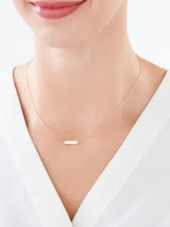 Złoty naszyjnik, ankier - paper clip