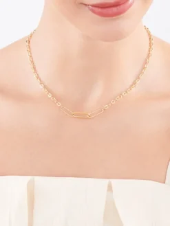 Złoty naszyjnik, ankier - paper clip