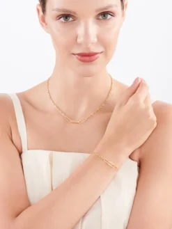 Złoty naszyjnik, ankier - paper clip