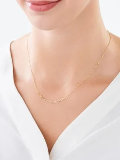 Złoty naszyjnik, ankier - paper clip