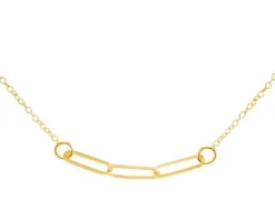 Złoty naszyjnik, ankier - paper clip