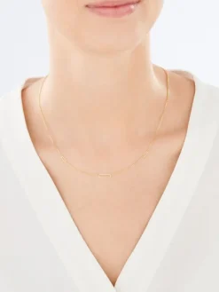 Złoty naszyjnik, ankier - paper clip