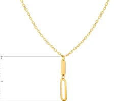 Złoty naszyjnik, ankier - paper clip