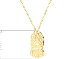 Złoty naszyjnik, ankier - piesek