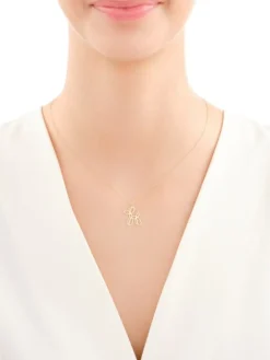 Złoty naszyjnik, ankier - piesek