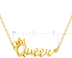 Złoty naszyjnik, ankier - Queen