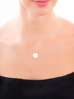 Złoty naszyjnik, ankier - róża