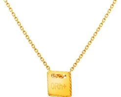 Złoty naszyjnik, ankier - 0Rh+