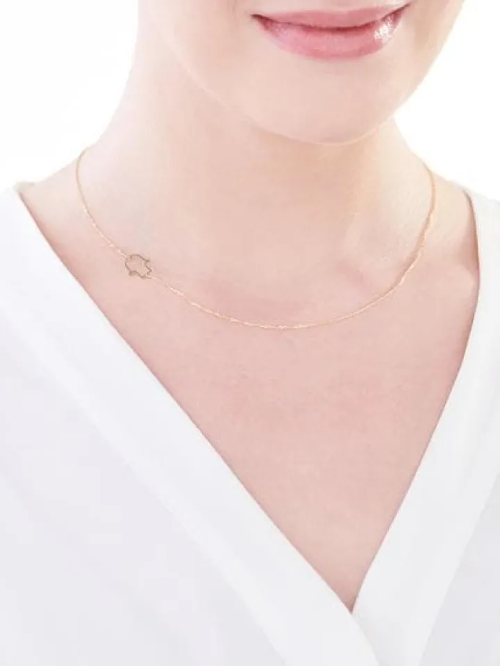 Złoty naszyjnik, ankier - ręka Fatimy