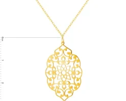 Złoty naszyjnik, ankier - rozeta