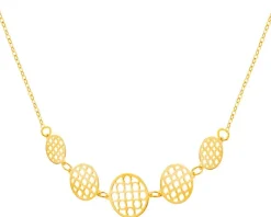 Złoty naszyjnik, ankier - rozety