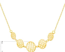 Złoty naszyjnik, ankier - rozety