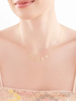 Złoty naszyjnik, ankier - rozety