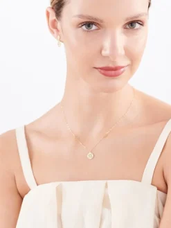 Złoty naszyjnik, ankier - rozety