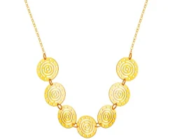 Złoty naszyjnik, ankier - rozety