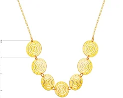 Złoty naszyjnik, ankier - rozety