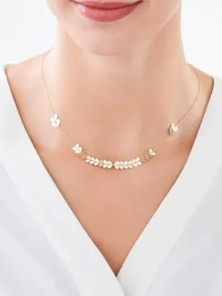 Złoty naszyjnik, ankier - serca