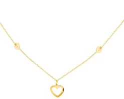 Złoty naszyjnik, ankier - serce