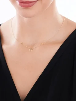 Złoty naszyjnik, ankier - serce