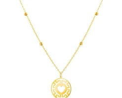 Złoty naszyjnik, ankier - serce