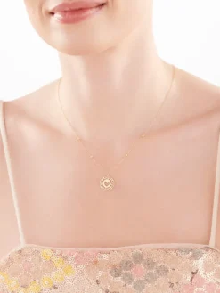 Złoty naszyjnik, ankier - serce