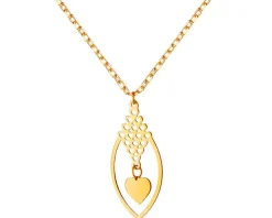 Złoty naszyjnik, ankier - serce