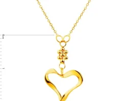 Złoty naszyjnik, ankier - serce