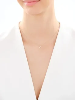 Złoty naszyjnik, ankier - serce