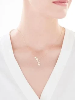 Złoty naszyjnik, ankier - serca