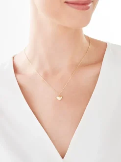 Złoty naszyjnik, ankier - serce