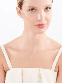 Złoty naszyjnik, ankier - serca