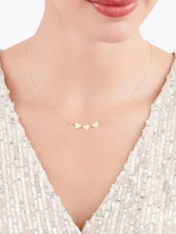 Złoty naszyjnik, ankier - serca