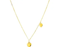 Złoty naszyjnik, ankier - serca