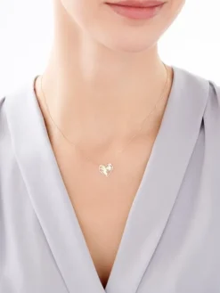 Złoty naszyjnik, ankier - serce