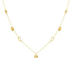 Złoty naszyjnik, ankier - serca