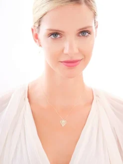 Złoty naszyjnik, ankier - serce