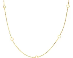 Złoty naszyjnik, ankier - serca