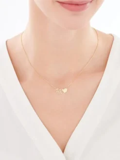 Złoty naszyjnik, ankier - serca