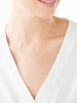 Złoty naszyjnik, ankier - serca