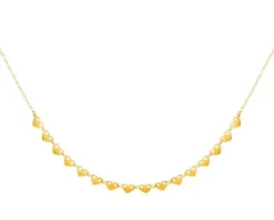 Złoty naszyjnik, ankier - serca