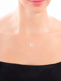 Złoty naszyjnik, ankier - Słońce, Księżyc