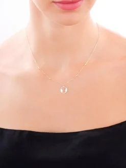 Złoty naszyjnik, ankier - Słońce, Księżyc