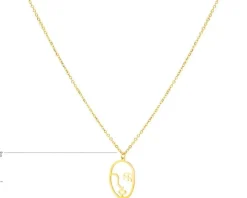 Złoty naszyjnik, ankier - twarz