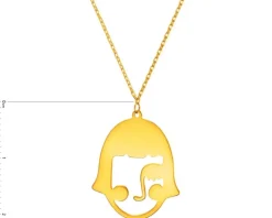 Złoty naszyjnik, ankier - twarz