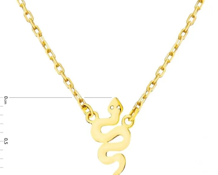 Złoty naszyjnik, ankier - wąż