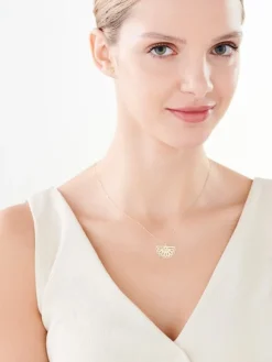 Złoty naszyjnik, ankier  - wachlarz