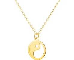 Złoty naszyjnik, ankier - yin yang