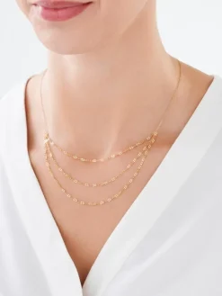 Złoty naszyjnik, ankier, skręcone blaszki