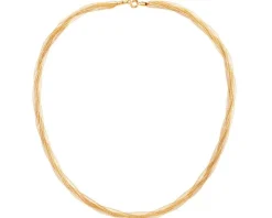 Złoty naszyjnik elastyczny z zapięciem